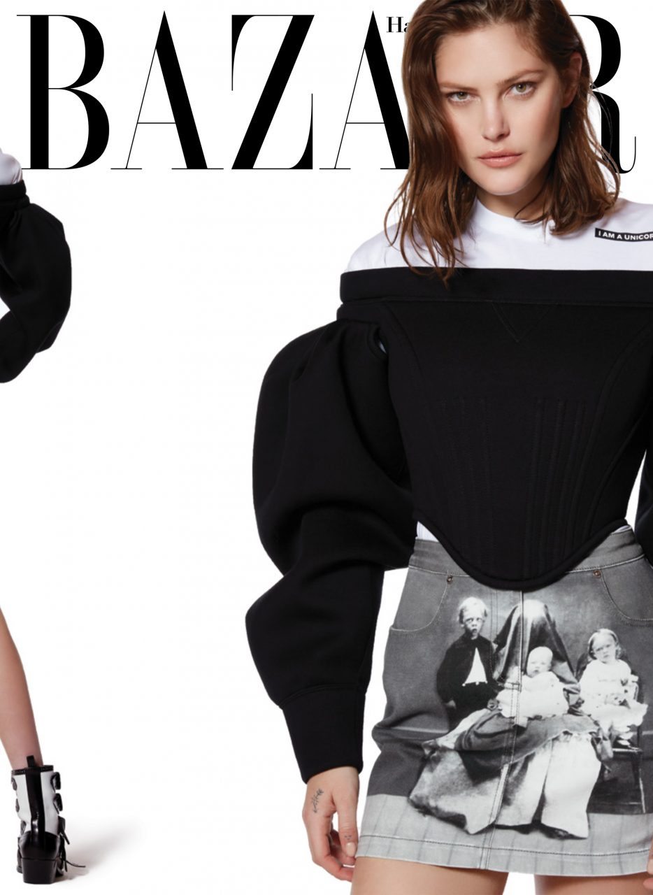Harper's Bazaar Kr Cover Story with Catherine McNeil Burberry Special